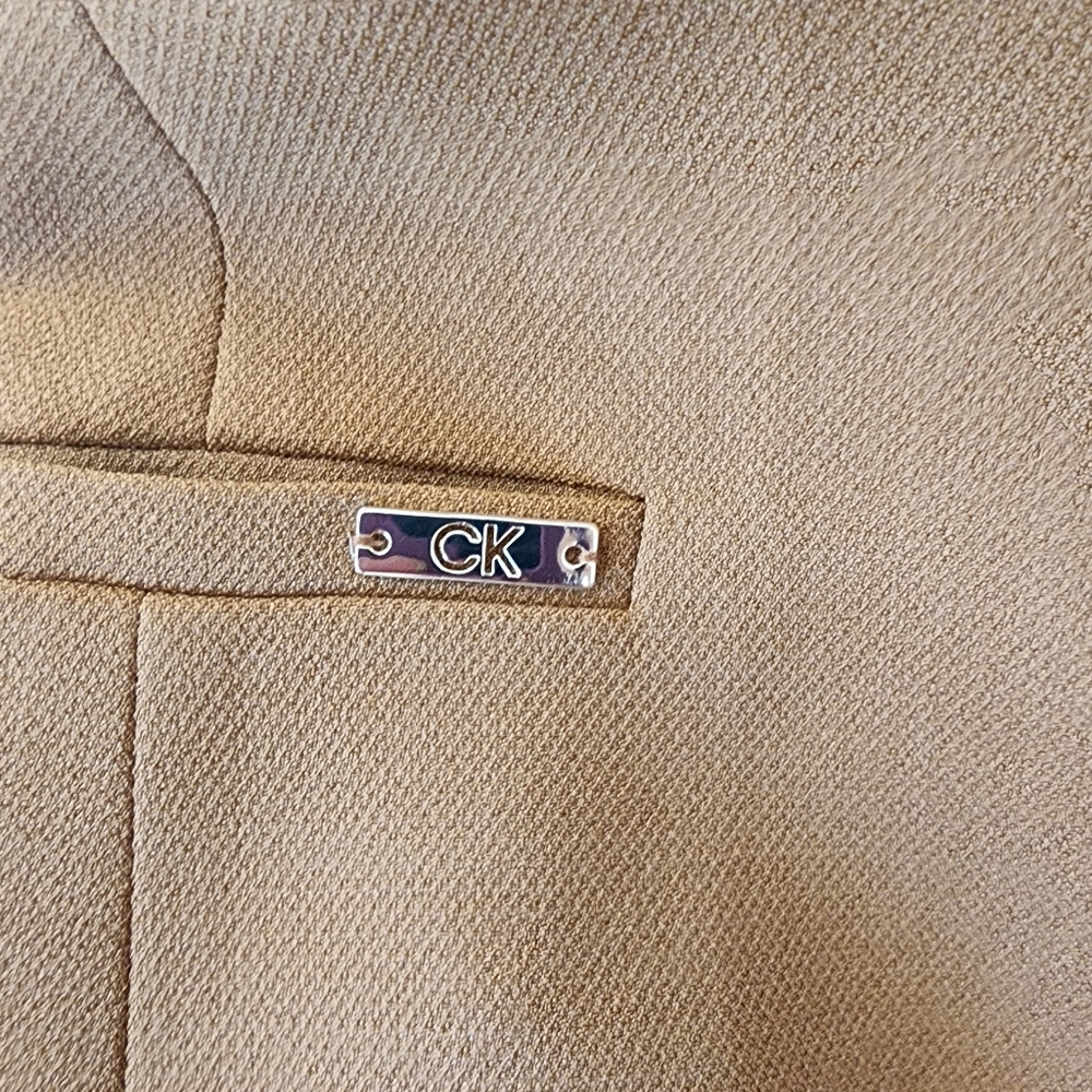 Calvin Klein Long Roll-Tab Sleeve Open Front Jacket EUC - Picture 8 of 9
